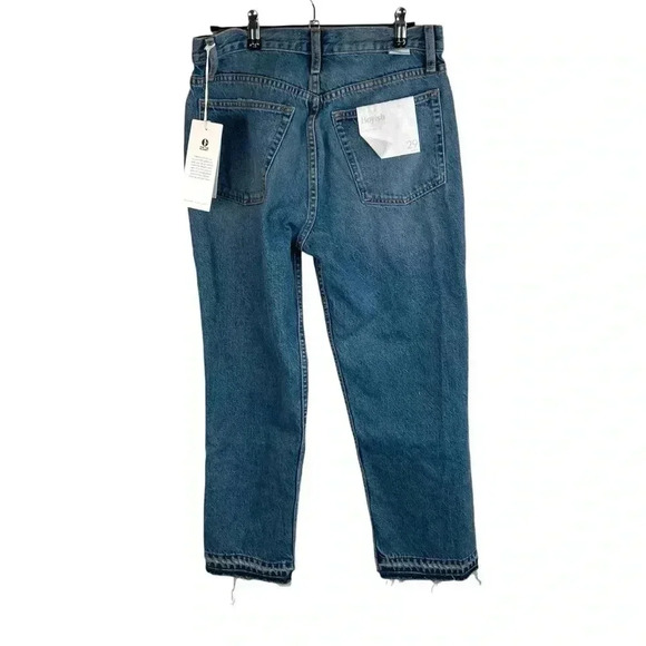Boyish Medium Wash The Quincy Split Cropped Straight Leg Jean - Picture 3 of 13